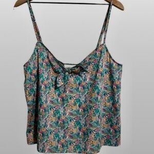 Sezane Suzie Liberty Vert Rose Tank Top EU 42/US 10